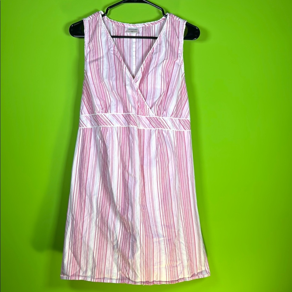 Vintage Motherhood Pink Sleeveless V-Neck Sundress